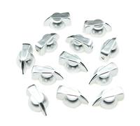 kaish 12 piezas con parte superior plana cabeza de amplificador de guitarra pedal de efecto pollo pomos plata