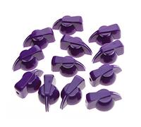 kaish 12 piezas con parte superior plana cabeza de amplificador de guitarra pedal de efecto pollo pomos, color morado