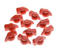 kaish 12 piezas con parte superior plana cabeza de amplificador de guitarra pedal de efecto pollo pomos rojo