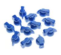 kaish, 12 unidades, color azul con parte superior plana pomo de amplificador de guitarra pedal de efecto Pomos de cabeza de pollo