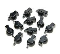 kaish 12 unidades negro con parte superior plana de pomos pomo de amplificador de guitarra pedal de efecto cabeza de pollo