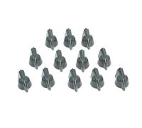 KAISH 12pcs 1/4 "Vintage levantado mini perilla de cabeza de pollo pequeño tamaño Guitarra Potenciómetro Perillas Amplificador Pomo efecto Pedal Chickenhead Perillas con set Tornillo Gris