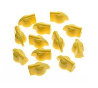kaish 12pcs Raised Vintage amplificador de guitarra pedal de efecto pollo Cabeza pomos amarillo