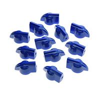 kaish 12pcs Raised Vintage amplificador de guitarra pedal de efecto pollo Cabeza pomos azul