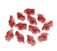 kaish 12pcs Raised Vintage amplificador de guitarra pedal de efecto pollo Cabeza pomos rojo