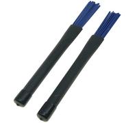 KAISH 2 piezas Retráctil Negro Goma Asas Jazz Profesiona Tambor Pinceles Palillos, azul