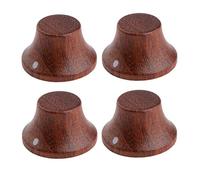 KAISH 2 pomos de madera LP/Strat estilo Bell perillas de guitarra bajo parte superior Sombrero de madera con indicador Dot 5 diferentes madera
