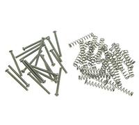 KAISH 20 piezas de tornillos de montaje para pastillas humbucker americanos con resortes para guitarra, compatibles con Gibson/EMG/Seymour Duncan/Dimarzio, acabado en níquel