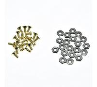 KAISH 20pcs American #6-32 Golpeador Soporte Tuercas y Tornillos Guitarra Golpeador Soporte Tornillos y Tornillos para Estados Unidos Gibson Les Paul Oro