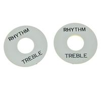 kaish 2pcs Blanco w/negro LP Guitarra Toggle Interruptor Arandela Placa Anillo Rhythm Agudos para Les Paul