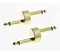 kaish 2pcs Oro Crank - Pedal de Efectos para Guitarra Pedales de conector recto de 1/4 "adaptador enchufe