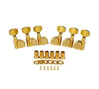 KAISH 3L3R 18:1 - Clavijas de afinación de bloqueo para guitarra, con mini botones contemporáneos para la mayoría de guitarras eléctricas/acústicas, color dorado