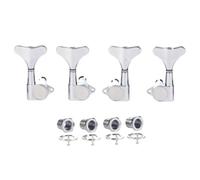 KAISH 4 cuerdas 2R2L 18:1 sellados para bajo, teclas de afinación para bajo, para Ibanez/Yamaha, estilo acústico/bajo eléctrico, cromado
