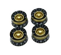 kaish 4pcs Negro con oro Custom guitarra velocidad perilla de Control pomos Dial para LP Guitarra