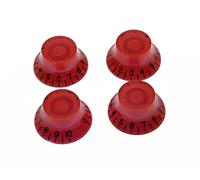 kaish 4pcs Rojo W/Negro Número LP Guitarra Bell Perillas Top Hat Perillas para Les Paul