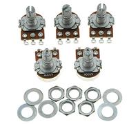 kaish 5 x audio 500 K 16 mm Base guitarra Mini macetas W/corto Potenciómetros de eje de Split A500 K