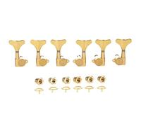 KAISH 6 cuerdas 3R3L 18:1 sellados para bajo, teclas de afinación para bajo, para Ibanez/Yamaha, estilo acústico/bajo eléctrico, dorado