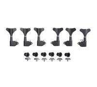 KAISH 6 cuerdas 3R3L 18:1 sellados para bajo, teclas de afinación para bajo, para Ibanez/Yamaha, estilo acústico/bajo eléctrico, color negro
