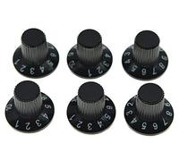 kaish 6 x para amplificador de guitarra Amplificador de pomos de falda negro w/Negro Parte Superior para estilo Fender Amp