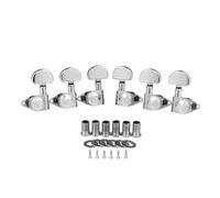 KAISH Afinadores de bloqueo de guitarra cromados 3+3 21:1, máquinas de afinación de bloqueo de guitarra para USA LP/Les Paul/SG/ES o guitarras acústicas