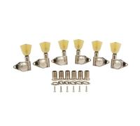 KAISH - Afinadores de bloqueo de níquel 3+3 21:1 - Clavijas de afinación con botones Keystone clásico para guitarras acústicas LP/Les Paul/SG/ES, K2004-NI