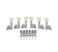 KAISH Afinadores de bloqueo Keystone de 3 x 3, color blanco roto 18:1, máquinas de afinación de bloqueo para guitarras LP/Les Paul/SG/ES o acústicas cromadas