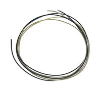 KAISH Arnés de cableado de guitarra de estilo vintage de 22 AWG, alambre de tela encerada, alambre de cobre preestañado, cable de gancho de 6.5 pies de cada uno, negro/blanco
