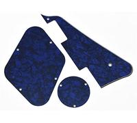 KAISH Blue Pearl LP Golpeador y placa de interruptor de placa trasera cubierta de cavidad para Epiphone Les Paul
