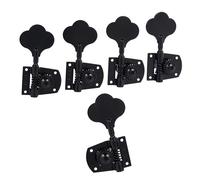 KAISH Cloverleaf - Afinadores de graves de 5 cuerdas, 5 teclas de afinación de graves para estándar/Highway One Series Jazz Bass J/Precision Bass P Bass Black 4 derecha/1 izquierda