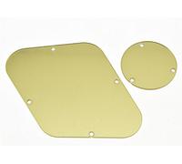 KAISH Espejo dorado LP placa de interruptor de control trasero placa trasera cavidad cubierta para Epiphone Les Paul