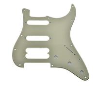 KAISH Golpeador de 11 agujeros American Modern ST Style HSS de esquina redonda sin agujeros para tornillos para guitarras Ultra Series Strat, color crema, 3 capas