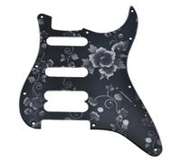 KAISH Golpeador de 11 agujeros American Modern ST Style HSS de esquina redonda sin agujeros para tornillos para guitarras Strat de la serie Ultra, patrón de flores