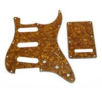KAISH Golpeador de 11 agujeros estilo ST/Strat SSS con placa trasera ST cubierta de trémolo Trem para Estados Unidos/México Stratocaster/Strat Gold Pearl