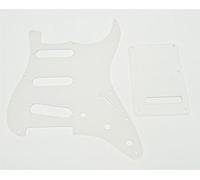 KAISH Golpeador de 11 agujeros estilo ST/Strat SSS con placa trasera ST cubierta de trémolo Trem para Estados Unidos/México Stratocaster/Strat transparente