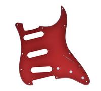 KAISH Golpeador de 11 agujeros estilo ST/Strat SSS para Stratocaster de Estados Unidos/México/Strat Rojo, 3 capas