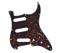 KAISH Golpeador de 11 agujeros estilo ST/Strat SSS para Stratocaster de Estados Unidos/México, tortuga oscura