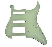 KAISH Golpeador de 11 agujeros moderno HSS Strat 2 tornillos de esquina redonda Humbucking pickguard montaje se adapta a American Fender Strat Verde menta