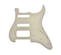 KAISH Golpeador de 11 agujeros moderno HSS Strat 2 tornillos de esquina redonda Humbucking pickguard montaje se adapta a American Fender Strat Cream 3 capas