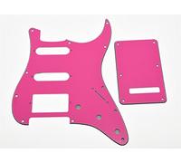 Kaish - Golpeador de 11 agujeros para guitarra Strato estilo HSS, placa trasera ST, cubierta de trémolo de 3 capas para Stratocaster de EE. UU./México/Strat en rosa