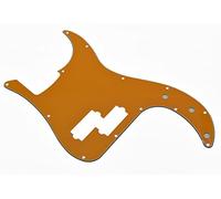 KAISH Golpeador de bajo P de 13 agujeros estilo PB, placa de arañazos para Estados Unidos/México, precisión P Bass naranja, 3 capas