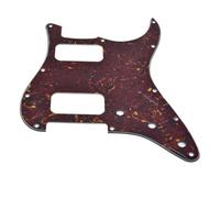 KAISH Golpeador de estilo moderno de 11 agujeros con 2 humbucker H/H para American Strat con pastillas humbucking duales Humbucker con esquina redonda Vintage Tortoise