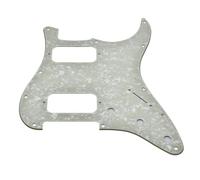 KAISH Golpeador de estilo moderno de 11 agujeros con 2 humbucker H/H para American Strat con pastillas humbucking duales Humbucker con perla envejecida de esquina redonda