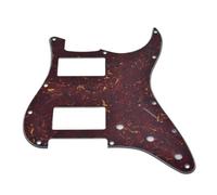 KAISH Golpeador de estilo moderno de 11 agujeros con 2 humbucker H/H para American Strat con pastillas humbucking duales Humbucker con esquina cuadrada Vintage Tortoise