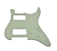 KAISH Golpeador de estilo moderno de 11 agujeros con 2 humbucker H/H para American Strat con pastillas humbucking duales Humbucker con esquina redonda, color verde menta