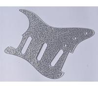 KAISH Golpeador de guitarra clásica Strat SSS de 8 agujeros para guitarra ST, compatible con Fender Strat de Estados Unidos y Mexicano, color plateado brillante