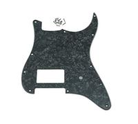 KAISH Golpeador de guitarra Humbucker de 11 agujeros ST/Strat Style One para Delonge Stratocaster/Strat Black Pearl