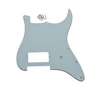 KAISH Golpeador de guitarra Humbucker de 11 agujeros ST/Strat Style One para Delonge Stratocaster/Strat blanco, 3 capas