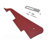 KAISH Golpeador de guitarra LP de 3 capas rojo con soporte cromado para Epiphone Les Paul