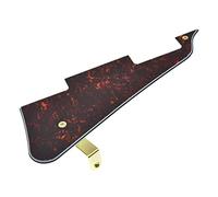KAISH Golpeador de guitarra LP rojo y negro con soporte de acero inoxidable dorado y tornillos de montaje de acero para USA Les Paul
