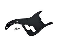 KAISH Golpeador de metal anodizado de 13 agujeros para zurdos estilo P Bass Style American Modern Style Standard Bass Pick Guard para Precision P Bass Negro